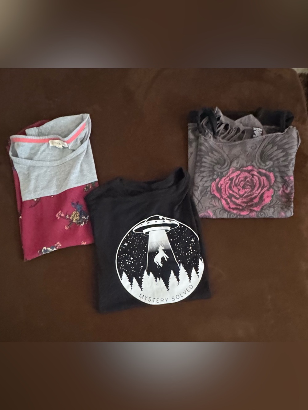 Lot women's shirt x 3, Alien, Floral, Rose